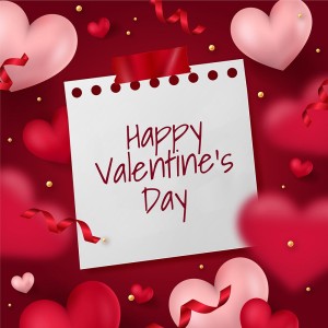 Banner ngày valentine trái tim yêu thương file vector mẫu số 442