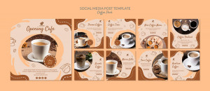 Mẫu bài đăng quảng cáo cafe trên facebook file PSD mẫu CF145