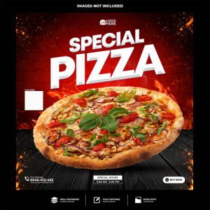 Banner quảng cáo bánh pizza file PSD - mẫu số 662