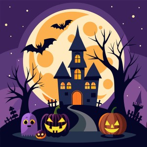 Background halloween kinh dị file EPS và AI mẫu MB9