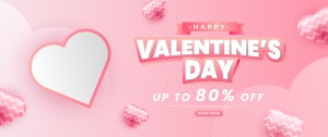 Banner ngày valentine lãng mạn file vector mẫu BV87