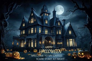 Background lễ hội halloween file PSD mẫu MB380