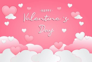 Banner dịp ngày valentine nền hồng file vector mẫu số 612