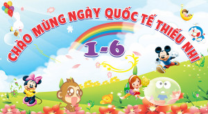 Backdrop Phông nền chào mừng tết thiếu nhi 1-6 File Corel số 21