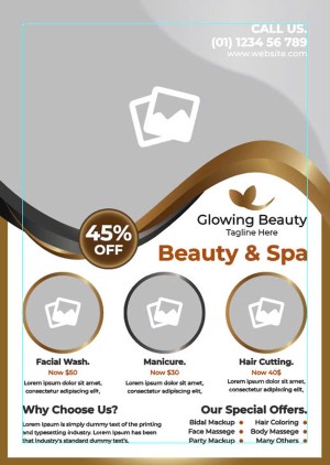 Poster dịch vụ spa file vector mẫu KF4