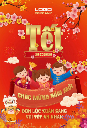 Poster chúc mừng năm mới mẫu T85 EPS