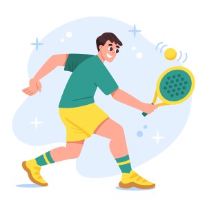 Hình ảnh chàng trai đánh tennis file vector mẫu HV17