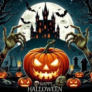 Background lễ hội halloween file PSD mẫu MB344