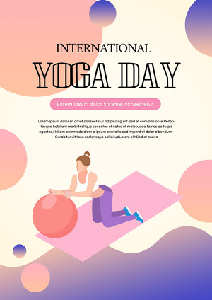 Poster ngày quốc tế yoga file PSD - mẫu số 720