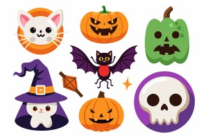 Hình minh họa nhân vật trang trí lễ hội halloween file EPS và AI mẫu MB97