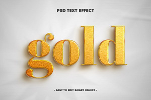 Hiệu ứng text gold file PSD mẫu HU56