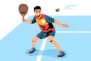 Hình ảnh vận động viên tennis file vector mẫu HV22