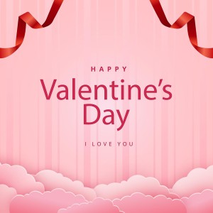 Banner dịp ngày valentine nền hồng file vector mẫu số 211