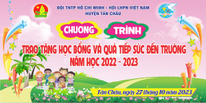 Backdrop Phông nền chương trình trao học bổng - File Corel