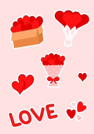 Hình ảnh hoa tặng ngày valentine file vector mẫu BV298