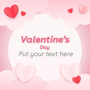 Banner dịp ngày valentine nền hồng file vector mẫu số 335