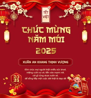 Poster chúc mừng tết 2025 file PSD mẫu 25R526