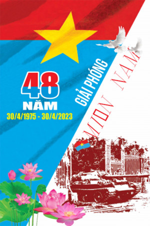 Phướn ngày lễ 30/4 và 1/5 file CDR mẫu K18