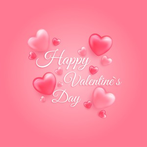 Banner ngày valentine màu hồng lãng mạn file vector mẫu BV292