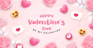 Banner ngày lễ valentine file vector mẫu BV65