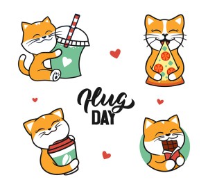 Bộ sưu tập cảm xúc của chú mèo cute file vector mẫu CM127