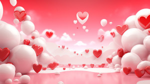 Banner valentine trái tim đỏ file JPG