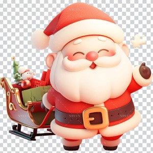 Hình ảnh ông già noel dễ thương file PNG mẫu số 424