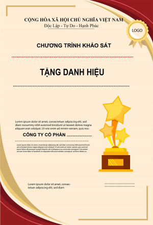 Giấy chứng nhận trao tặng giải thưởng, vinh danh File AI 1