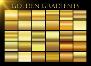 Mã màu gradient color gold file AI - mẫu số 15