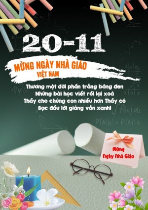 Phông nền tri ân thầy cô chào mừng Ngày Nhà Giáo Việt Nam 20.11 File Corel 11