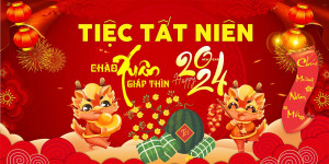 Banner tiệc tất niên năm 2024 file CDR