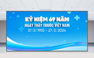 Phông nền kỷ niệm ngày thầy thuốc Việt Nam 27/02 File Corel