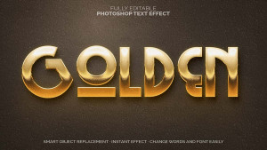 Hiệu ứng text gold file PSD mẫu HU110