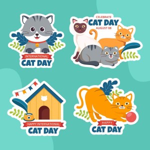 Bộ sưu tập cảm xúc những chú mèo cute vector mẫu số 711