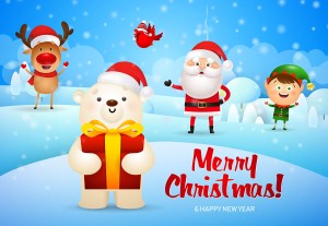 Banner ông già noel lễ giáng sinh file vector mẫu BN177