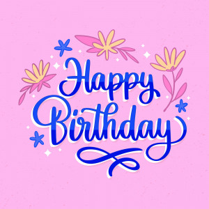 Bộ chữ typo happy birthday cách điệu mềm mại file EPS và AI mẫu K76