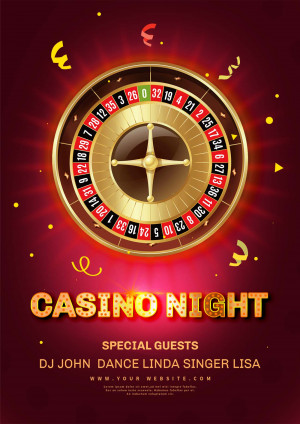 Poster trò chơi casino file PSD mẫu T62