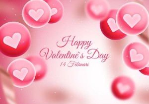 Banner ngày valentine họa tiết trái tim file vector mẫu số 518