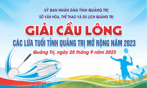 Backdrop giải cầu lông mẫu 25 file Corel