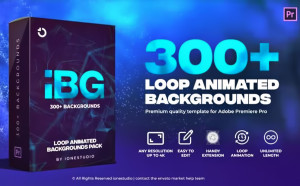 Gói 300 video, hình nền chuyển động vòng lặp - 300+ Loop Backgrounds for Premiere Pro