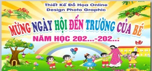 Backdrop chào mừng ngày khai giảng năm học mới file Corel - mẫu số 716