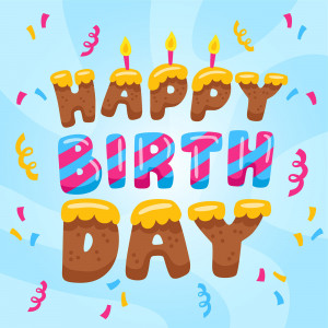 Bộ chữ typo happy birthday file EPS và AI mẫu K140