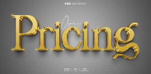 Hiệu ứng text gold file PSD mẫu HU365