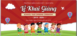 Backdrop lễ khai giảng năm học mới file Corel - mẫu số 415