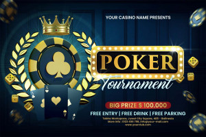 Banner trò chơi poker file PSD mẫu T125