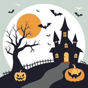 Background lễ halloween kinh dị file EPS và AI mẫu MB45