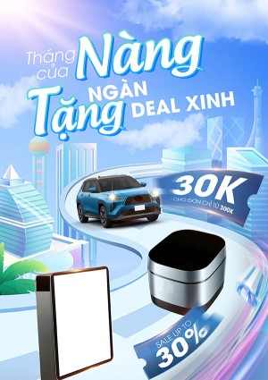 Poster ưu đãi tặng ngàn deal xinh file PSD mẫu số 641