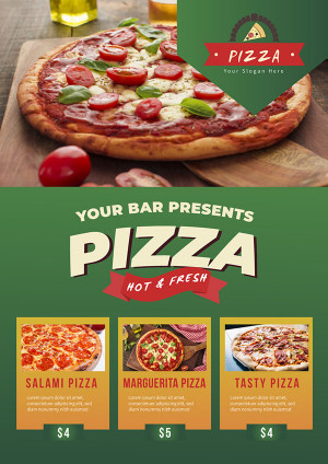 Poster quảng cáo bánh Pizza K126 file AI và EPS