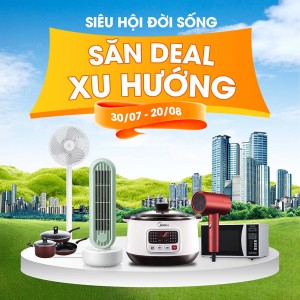 Banner trưng bày đồ gia dụng nền thiên nhiên file PSD - mẫu số 318