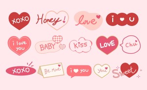 Hình minh hoa biểu tượng tình yêu dịp valentine file vector mẫu số 345